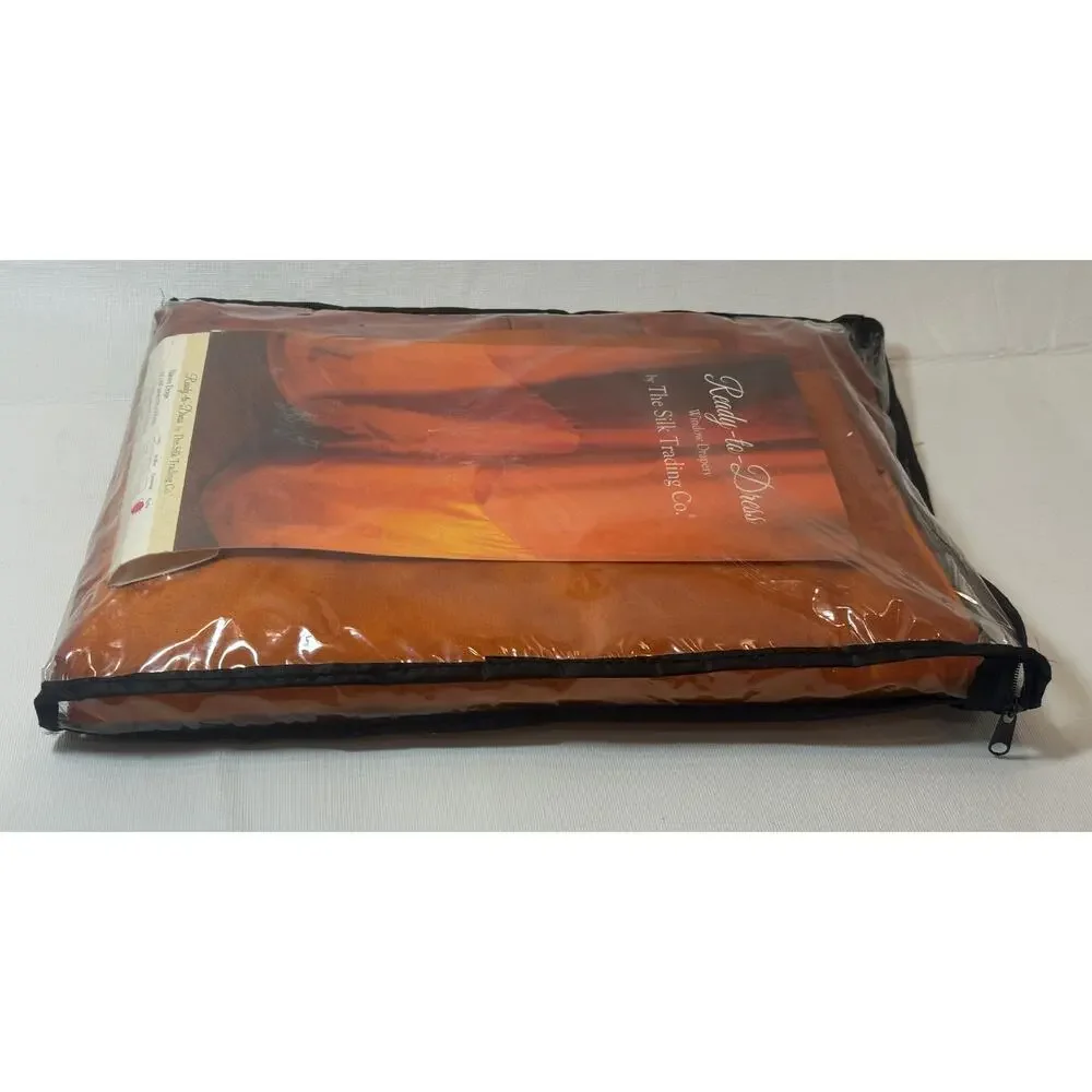 The Silk Trading Company Harvey Drape Curtain Panel Rust Two Tone 42” x 84”